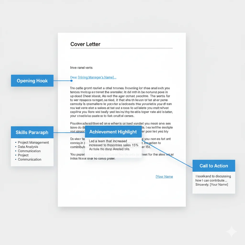 Professional creating CV on laptop