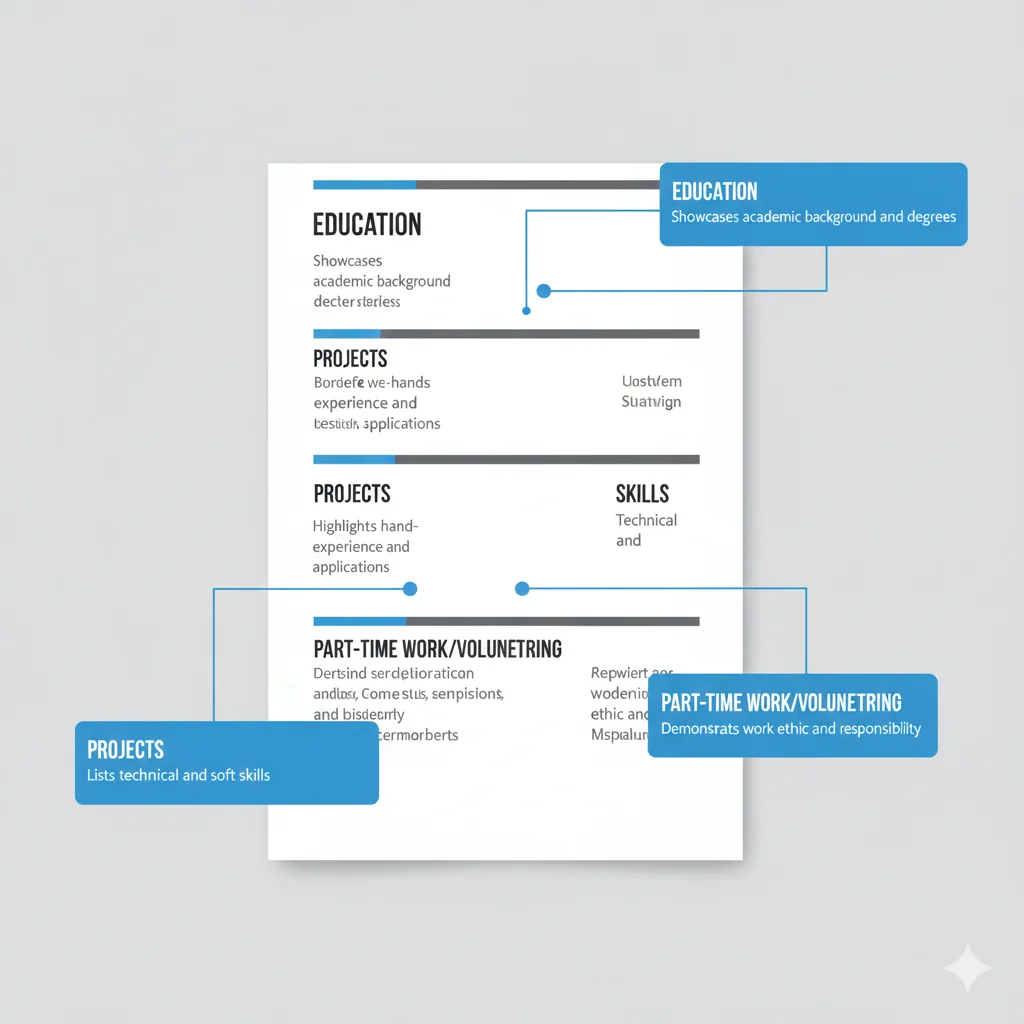 Student resume template structure