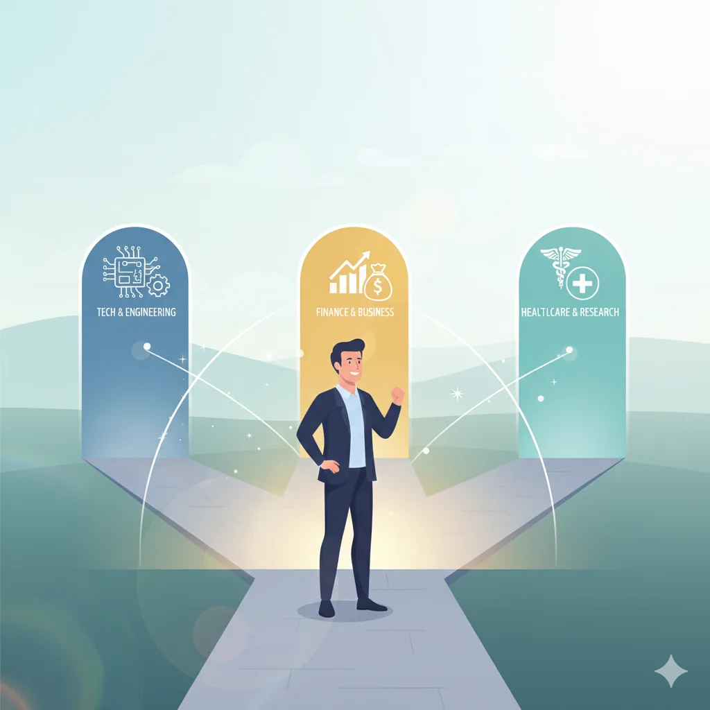 Professional at career crossroads